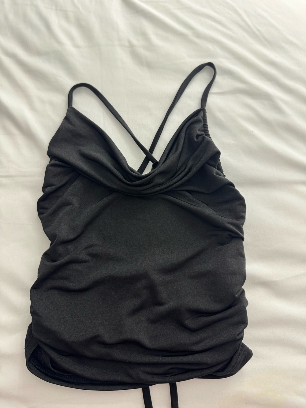 Black Spaghetti Strap Backless